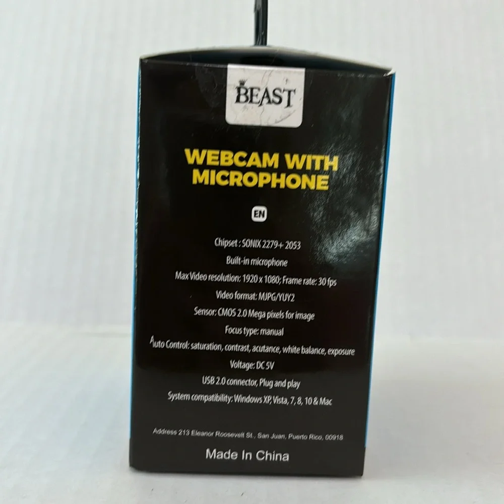 Webcam with microphone 1080P Full HD